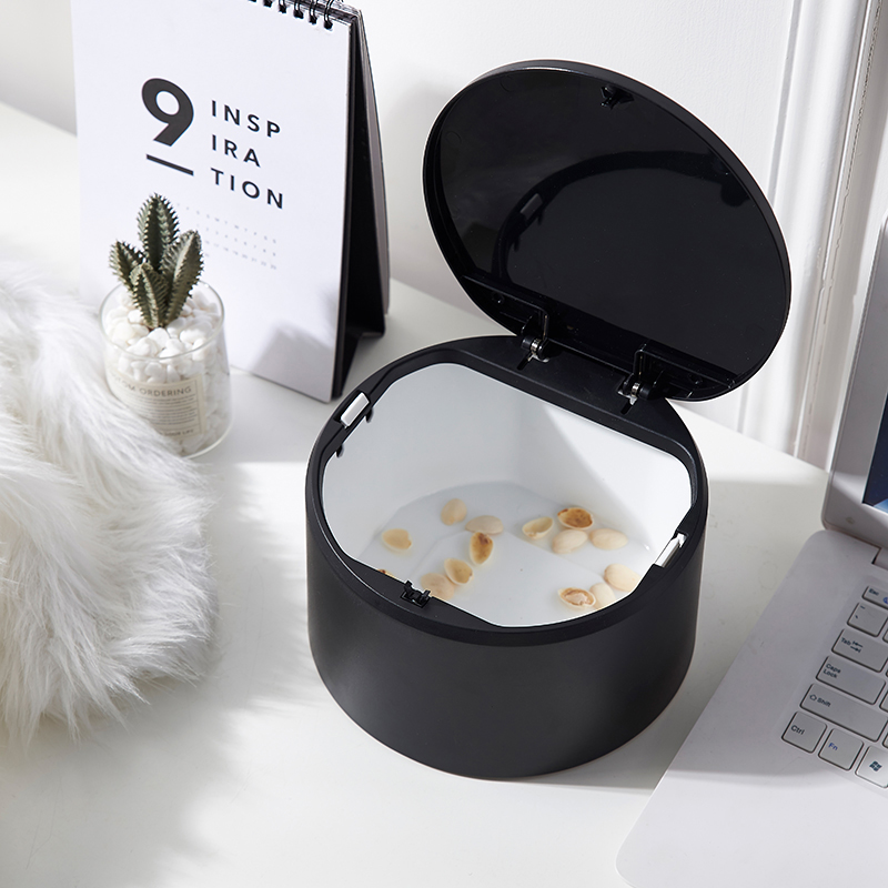 桌面垃圾桶北欧迷你创意带盖家用办公室小号卧室客厅厨房垃圾桶