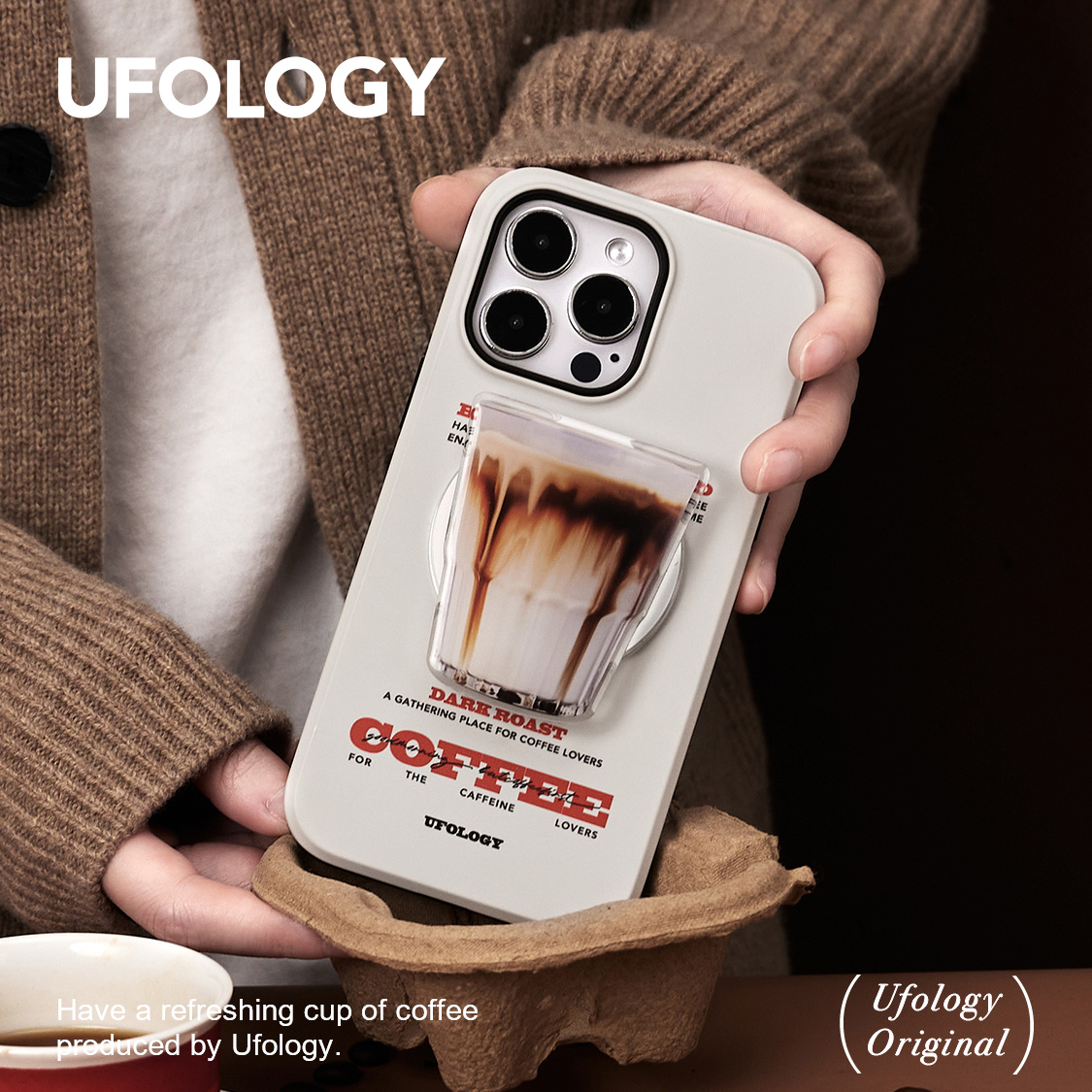 Ufology原创磁吸二合一菲林适用iPhone15promax手机壳14pro苹果13咖啡12高级11新款全包防摔支架卡包