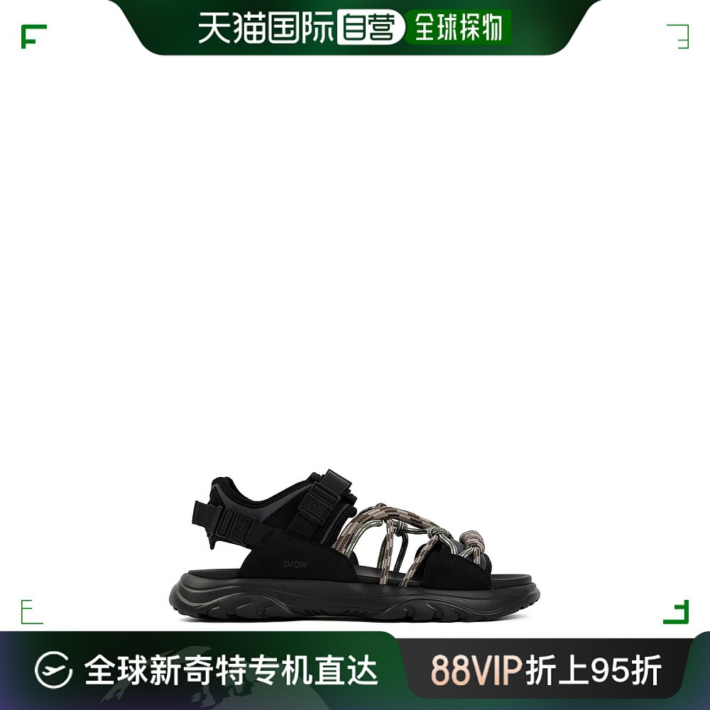 香港直邮DIOR 男士黑色露趾凉鞋 3SA108ZPN-961
