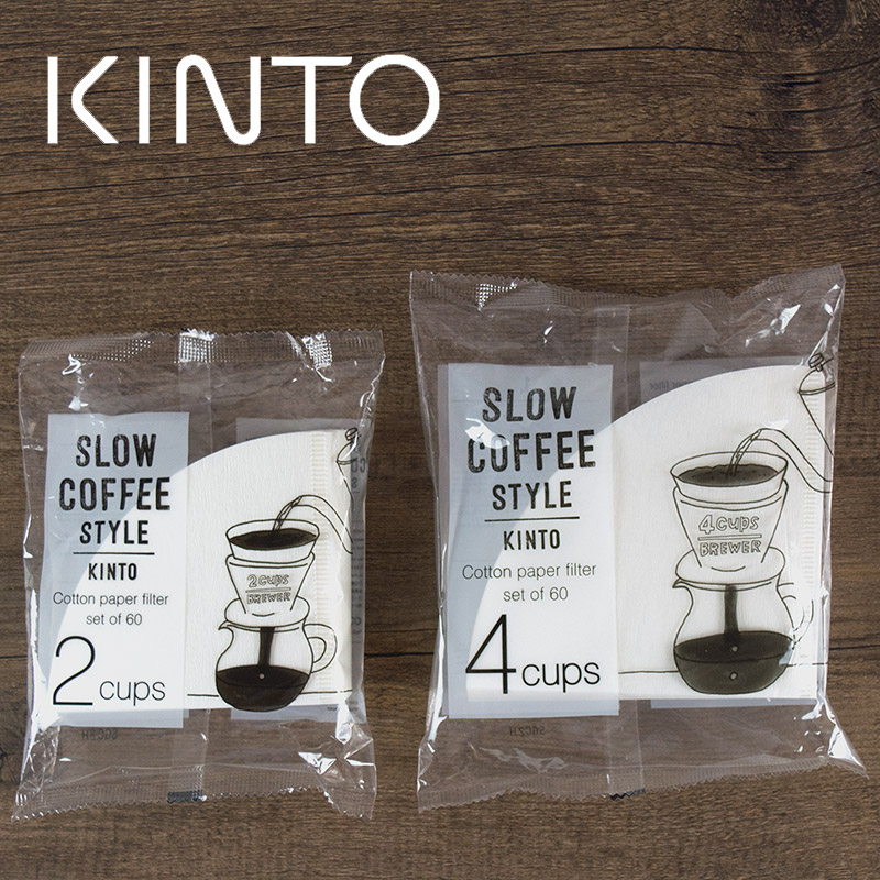 日本进口Kinto 手冲咖啡过滤纸 V60锥形白色滤纸 2/4人份滤纸60片