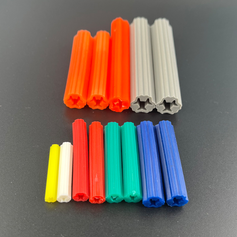 彩色国标装修塑料直通膨胀管自攻螺丝钉胶塞涨塞M4 5 67 810 12mm