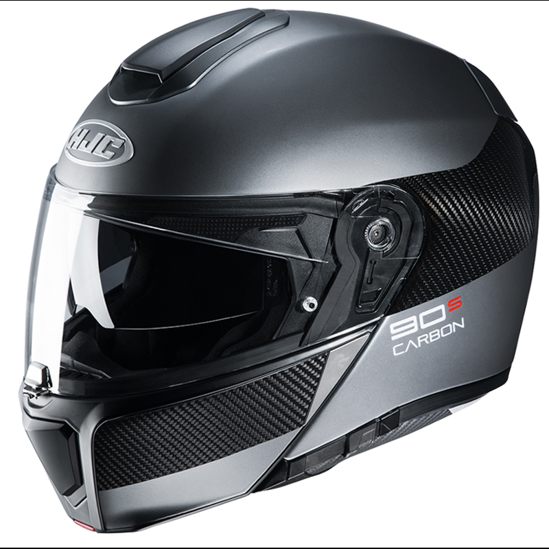 新进口HJC碳纤维揭面盔RPHA 90S摩托车头盔全盔双镜片四季通用男