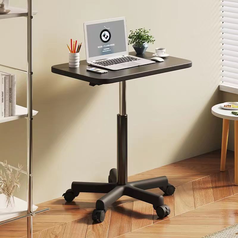 可移动升降小桌子带滑轮小型沙发床头边桌电脑办公桌站立式工作台