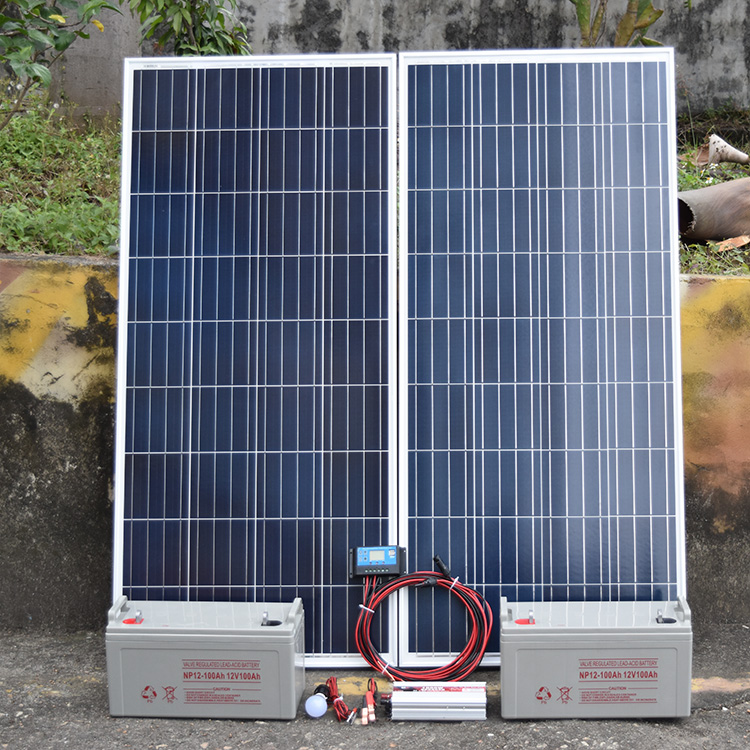 太阳能发电系统家用220V全套户外光伏板储蓄电池机系统离网1000W
