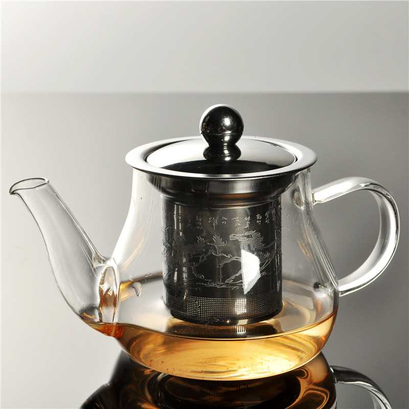 耐热玻璃茶壶 不锈钢过滤胆茶壶玻璃大号家用泡茶器红茶壶花茶壶