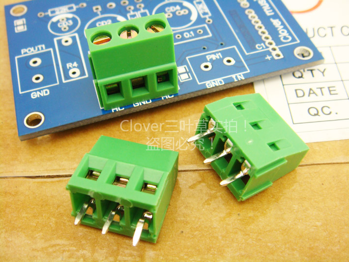 蓝色绿色2位3位接线端子5mm 接线柱 PCB连接座插座 可选规格