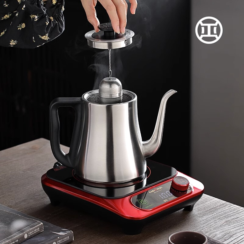 304不锈钢食品级电磁炉烧水壶 带滤网煮茶壶 家用长嘴电陶炉茶壶