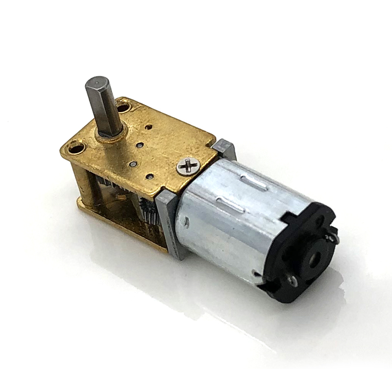 卧式N20减速马达3V6V12V微型直流减速电机蜗轮蜗杆自锁低速小电机