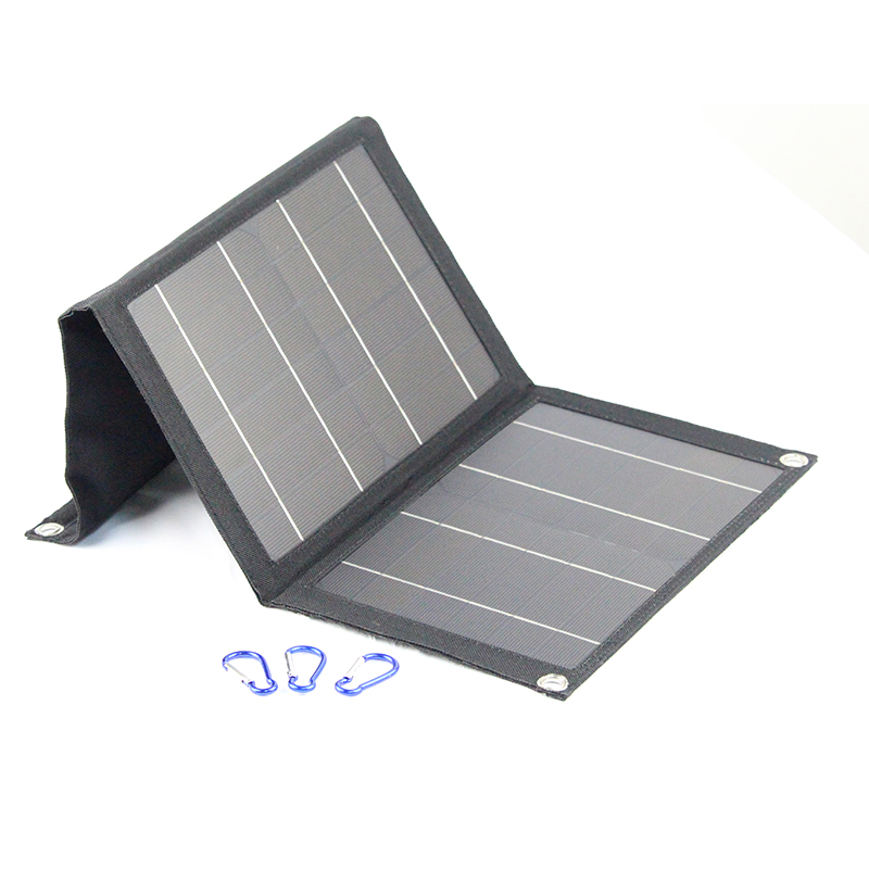 包邮单晶太阳能电池板折叠发电板5V2A12W手机充电板户外旅行应急