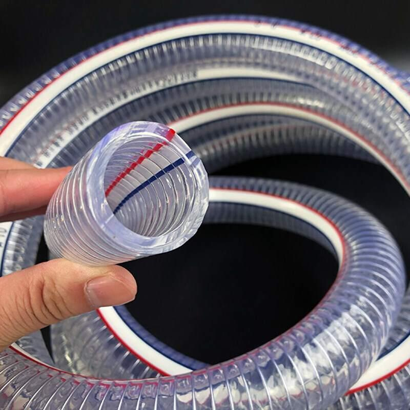 钢丝软管PVC透明塑料水管真空管油管耐压耐高温25mm1/1.5/2寸新料