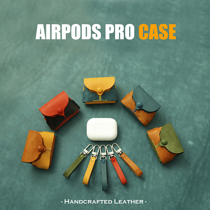 【切线派】AirPods pro无线耳机保护套 背心款 复古真皮手工case