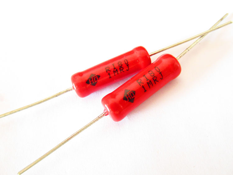 高压电阻器RI80-2W1M 无感电阻 大红袍高压高频玻璃釉电阻