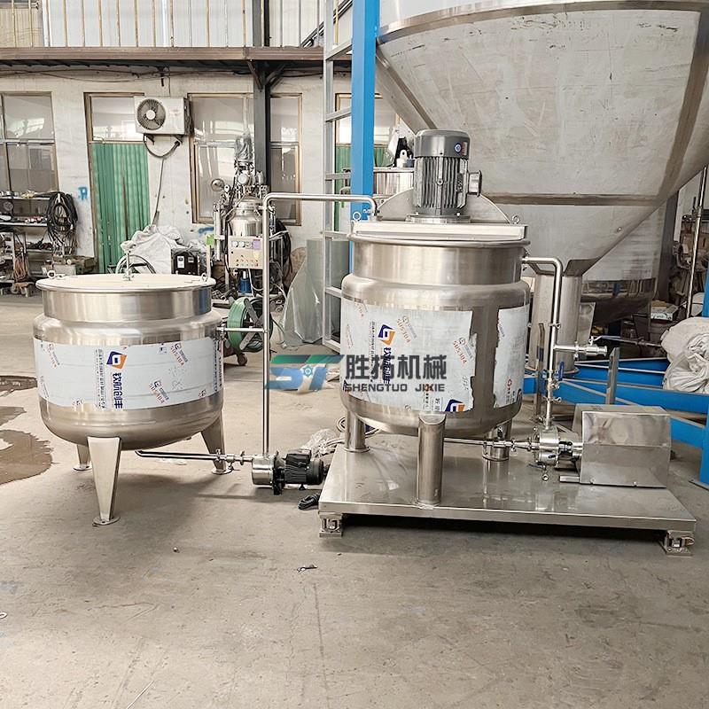 日化液体生产线化工搅拌罐配工作台不锈钢液体配料成套设备生产线