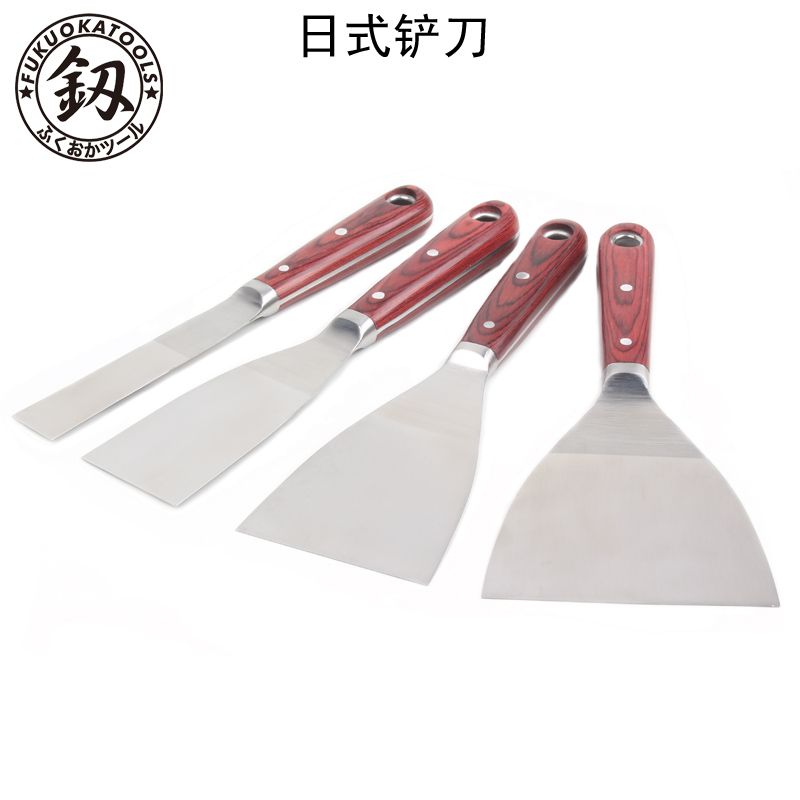 福冈工具油灰刀不锈钢铲刀铁板清洁刀抹泥刀刮刀