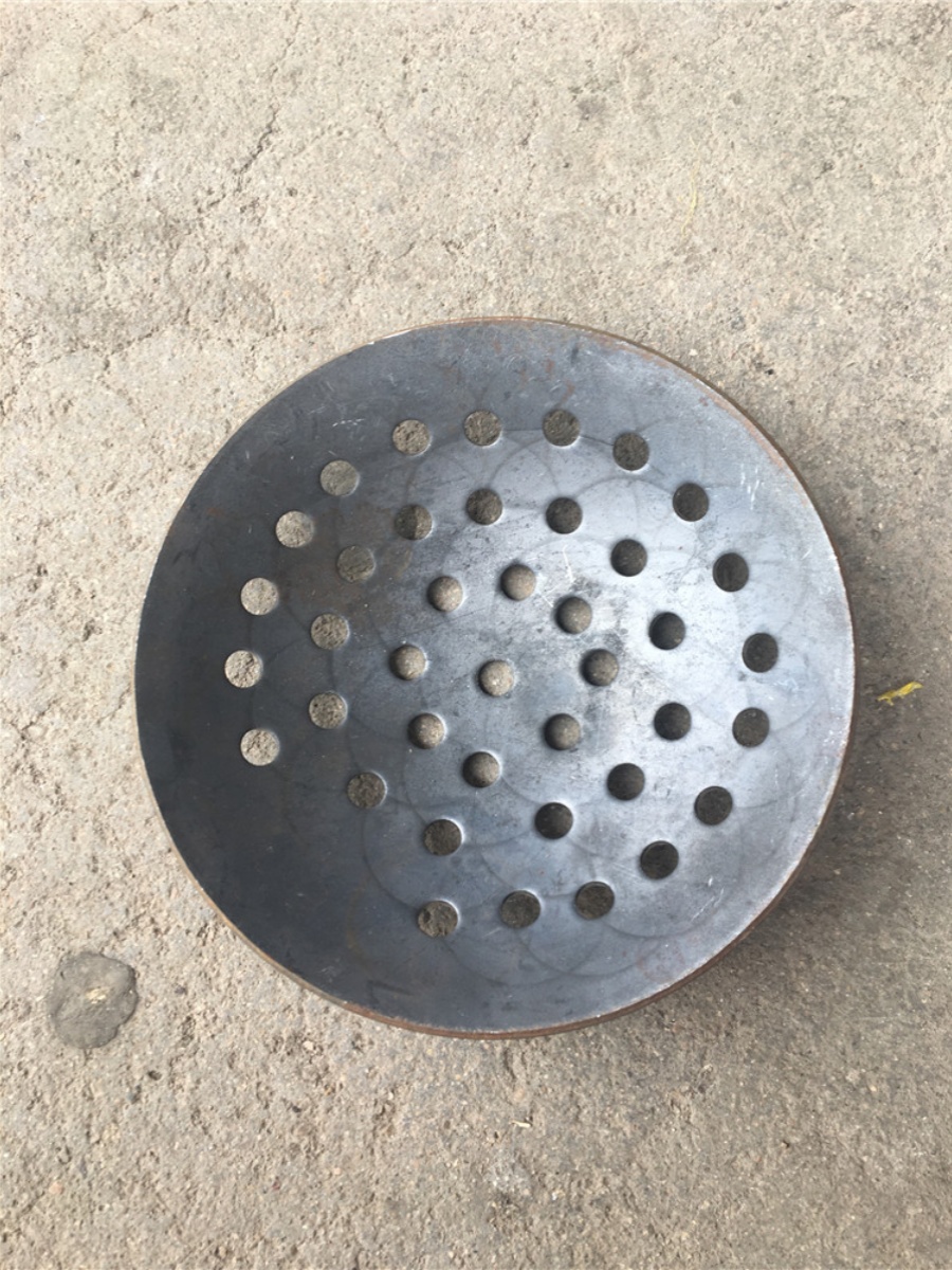 铁漏勺子加厚 舀铝水瓢捞废渣勺 圆钢板工业漏勺化铝打料除渣带孔