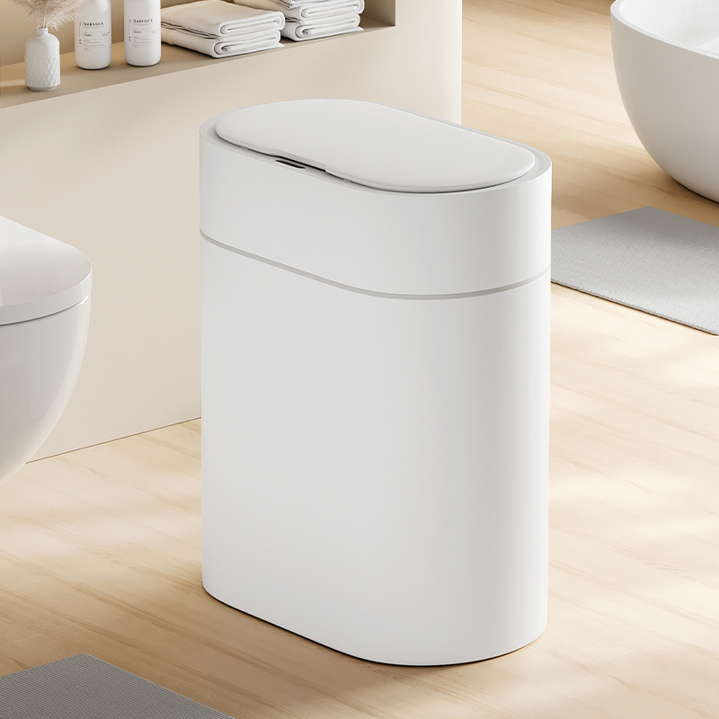 日本智能垃圾桶感应式电动卫生间厕所家用2023新款自动吸附卫生桶