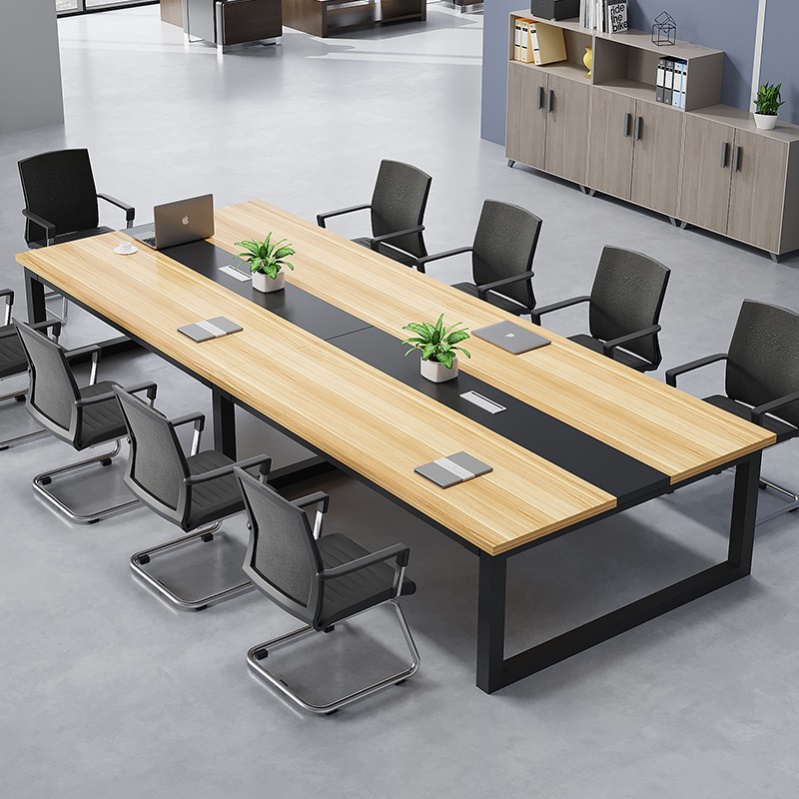 会议桌长条桌简约现代小型会议室洽谈桌长桌子工作台办公桌椅组合