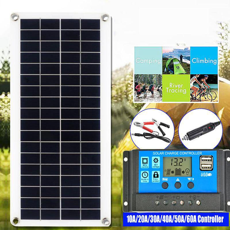 太阳能板器充电手机汽车户外便携12v/usb光伏控制18v电池充电瓶双