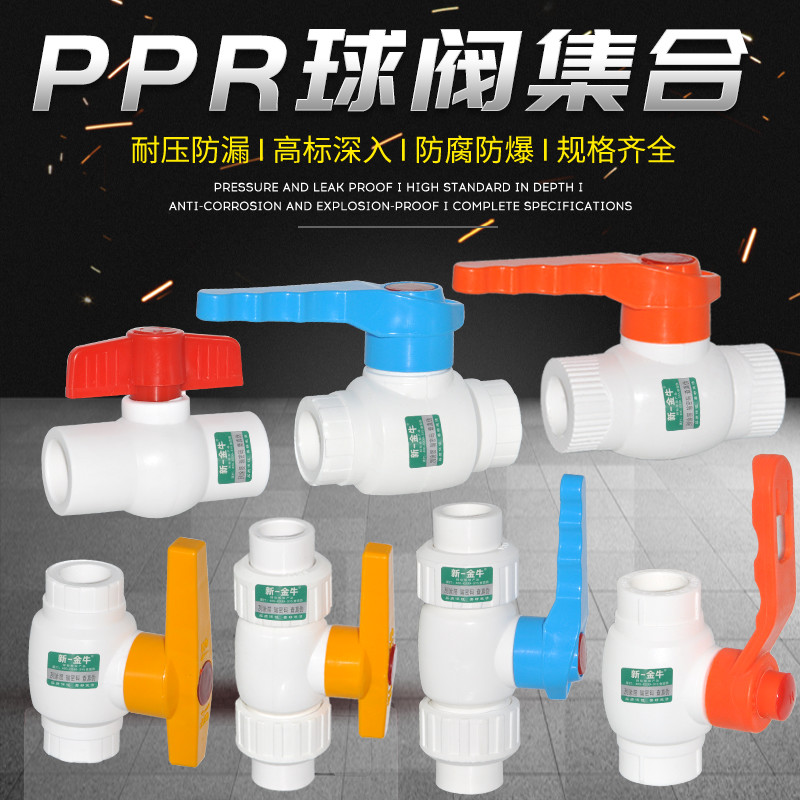 PPR双活接钢芯全塑球阀4分6分1寸截止阀PPR阀门闸阀 水管管件配件