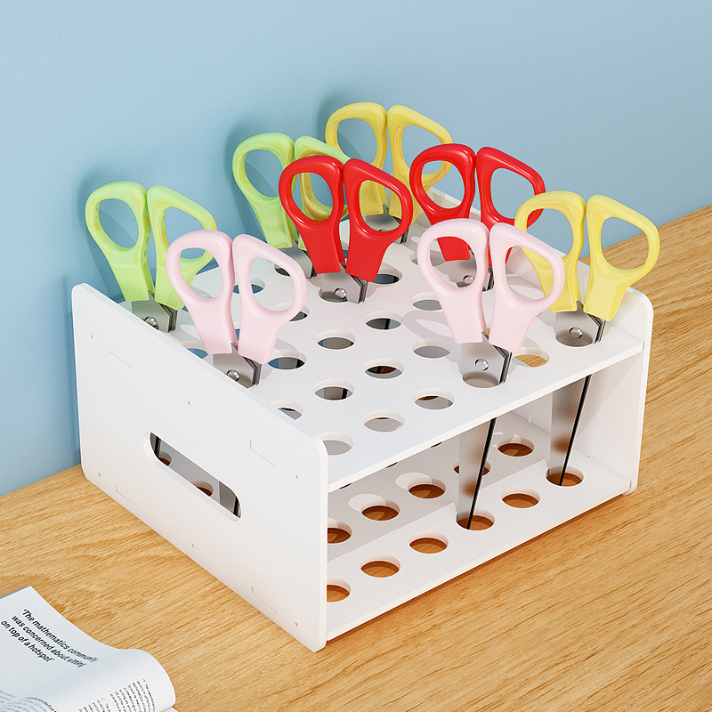 剪刀收纳盒幼儿园开学礼物儿童桌面安全工具置物架美工区域架子