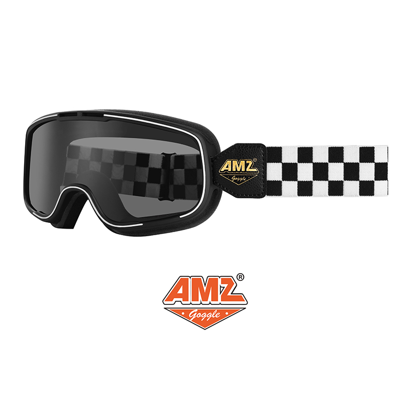 AMZ摩托车风镜头盔护目镜复古机车全盔骑行防晒越野防风镜戴眼镜