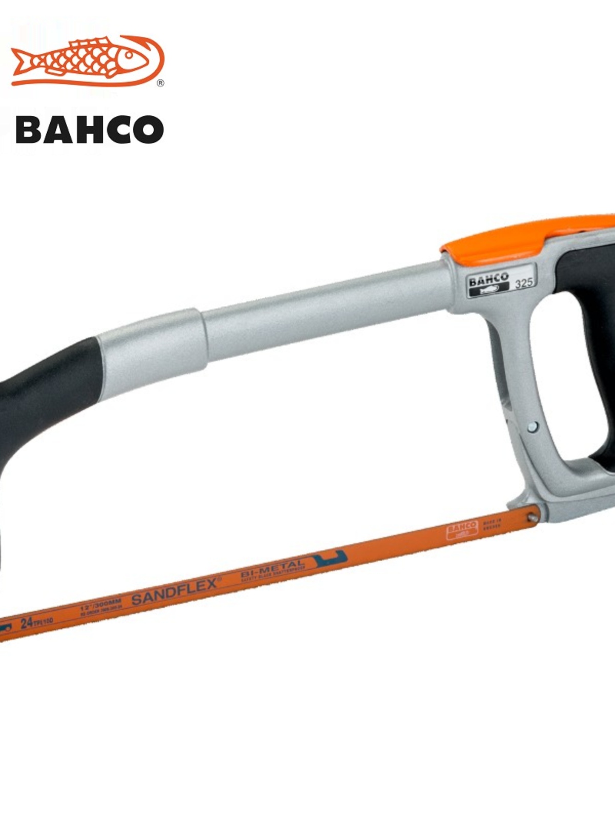 百固BAHCO重型手锯弓325钢锯架300MM不锈钢铝合金方管木工锯进口