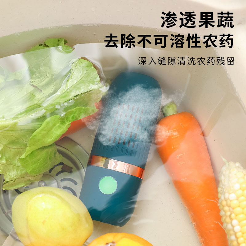 无线果蔬清洗净化器 便携洗菜机家用食材蔬菜水果消毒机去农残