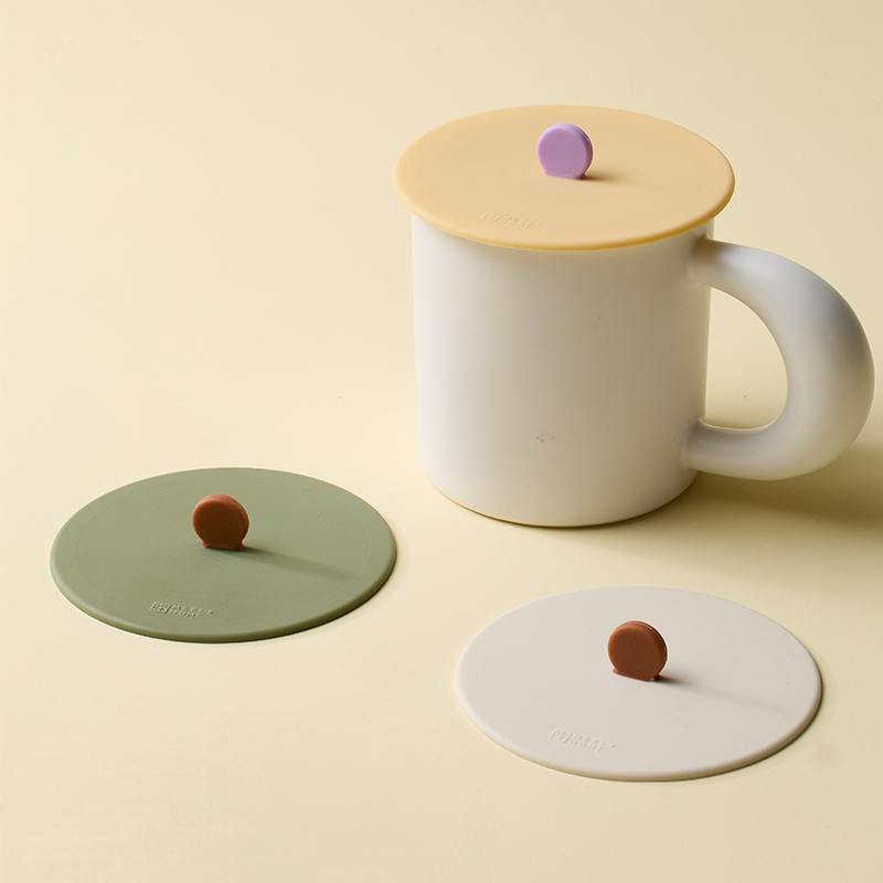 米立风物杯盖通用配件食品级马克杯盖硅胶防尘茶杯盖子单卖水杯盖