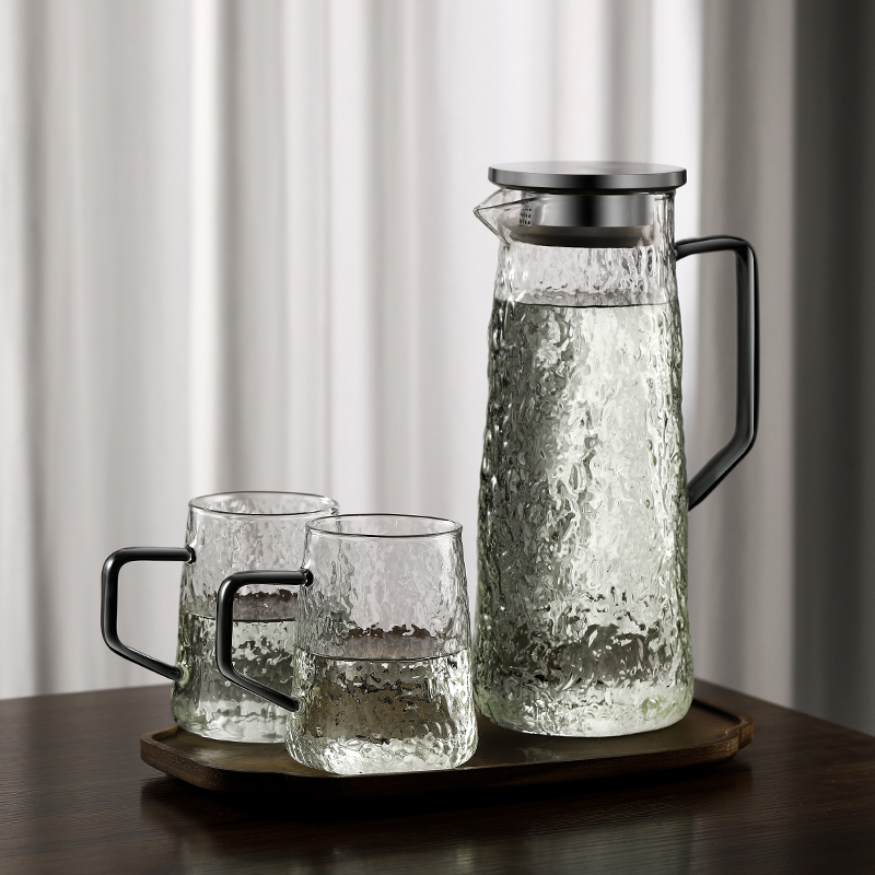 冷水壶耐高温玻璃凉水壶大容量家用泡茶壶扎壶夏季凉白开水杯套装