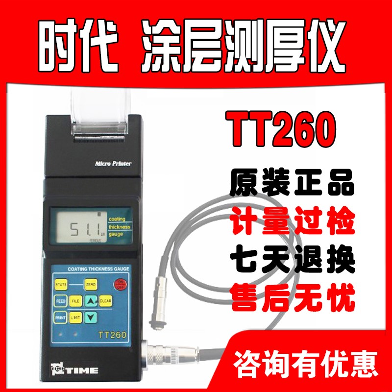 涂层测厚仪TT260北京时代TIME2601磁性 涡流涂覆油漆涂镀层膜厚仪