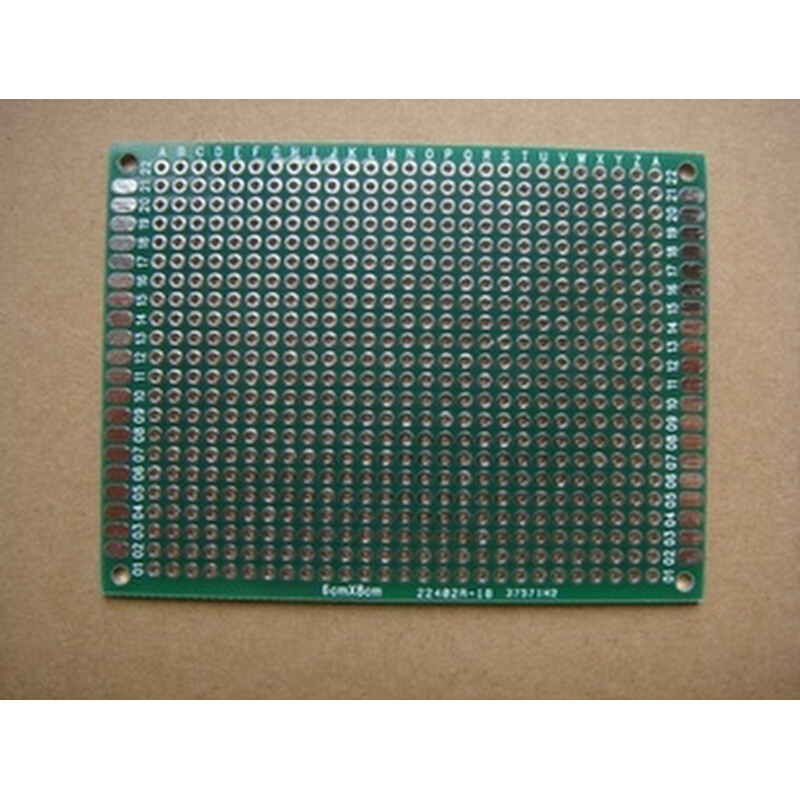 绿色双面镀锡电路板 6*8cm 万能板 实验板  线路板 洞洞板 (5片)