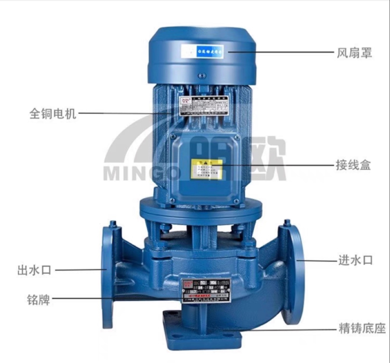 万民IRG立式管道离心泵消防泵热水循环增压泵380V工业管道加压泵