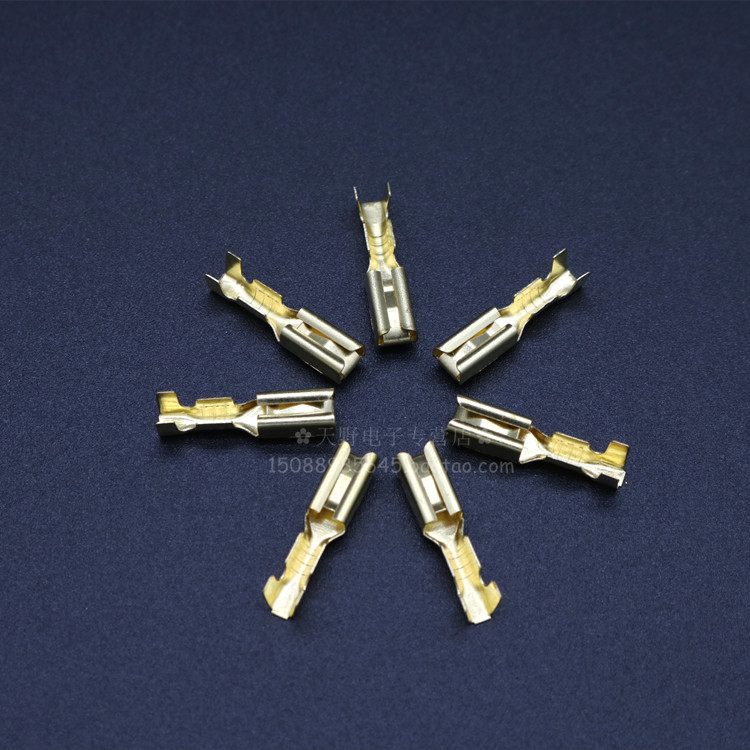 四方插簧 2.8mm插簧片 接插件 开口接线端子铜 0.3厚度 5000只/包