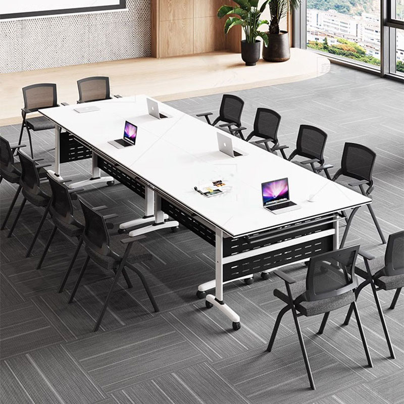 折叠会议桌可移动办公长条桌教育机构课桌多功能拼接培训桌椅组合