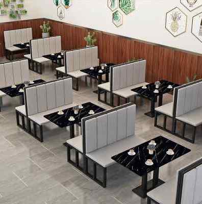 定制餐厅卡座休闲靠墙卡座奶茶店桌椅等候沙发靠墙小吃咖啡厅酒吧