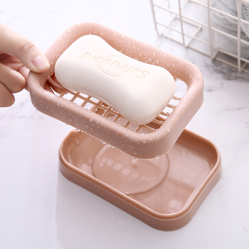 双层沥水肥皂盒塑料简约皂托 创意浴室卫生间手工皂架洗脸香皂盒