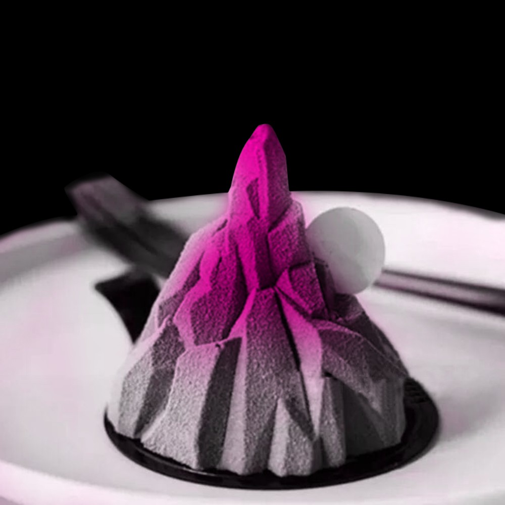 新品法式西点单个雪山火山冰山慕斯硅胶模具山滴落蛋糕配件矽胶磨