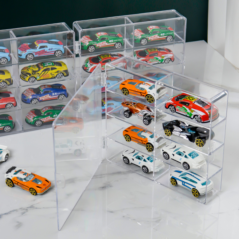 玩具车模展示架透明模型收纳架多美卡收纳盒陈列柜小汽车展示可叠
