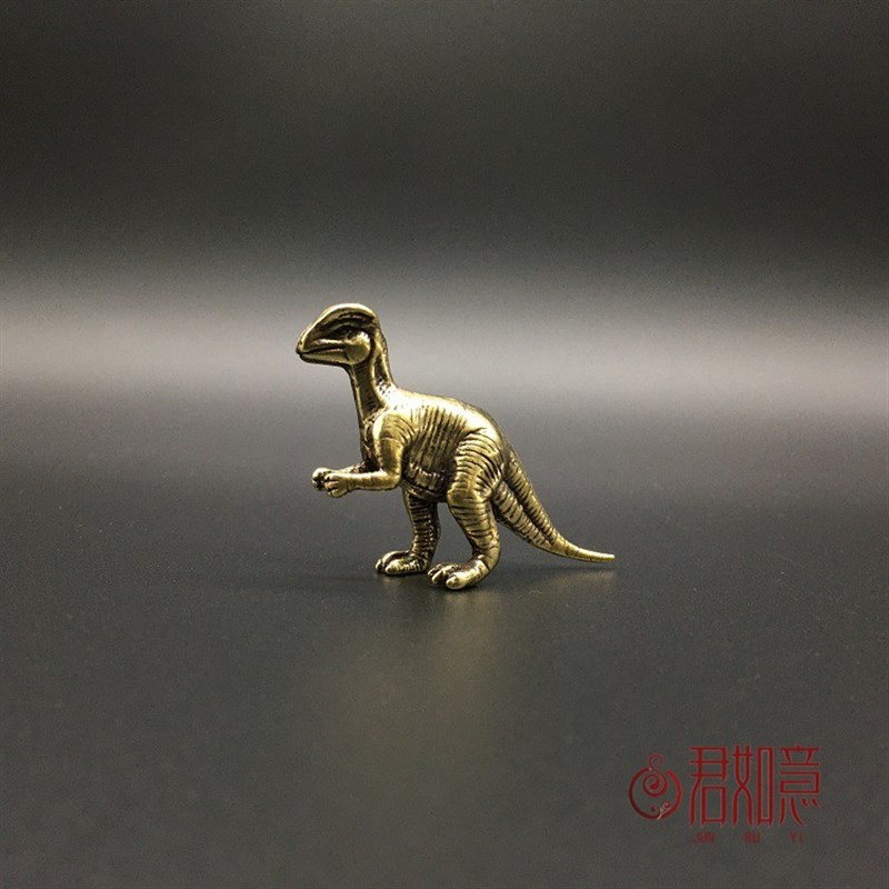 厂家实心黄铜小恐龙摆件全铜迷你原始动物M铜恐龙袖珍侏罗纪动物