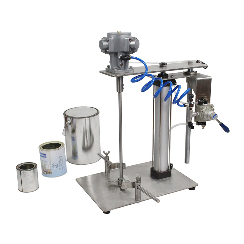 新品实验室气动马达搅拌机实验室桌上型搅拌机立式不锈钢搅拌桶