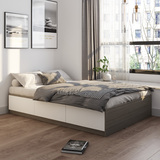 无靠背床现代简约收纳床1.5米双人高箱体储物床1.8米北欧无床头床
