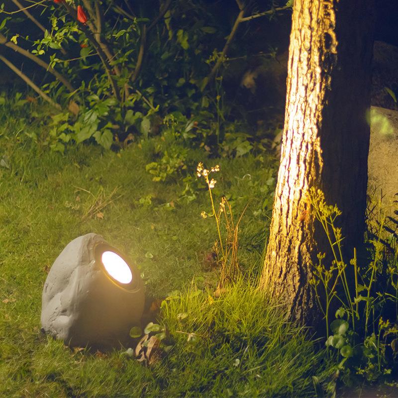 照树灯户外庭院灯仿真石头灯室外花园草坪创意摆件LED防水射灯