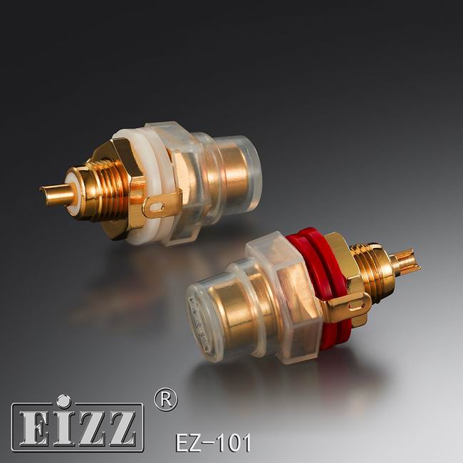 EIZZ磷青铜镀金RCA莲花母座 发烧CD胆机功放接线端子音频信号插座