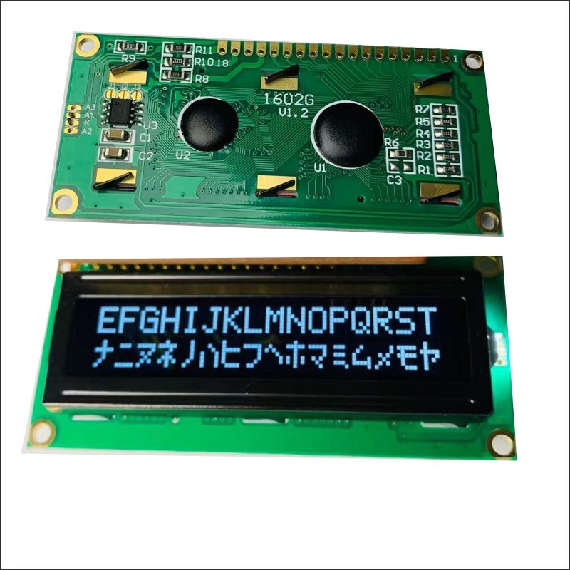 直销LCD液晶屏通用模组1602VA黑底白字8036点阵字符型并口16接口