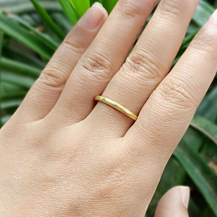代加工按要求定做2毫米面宽女手工订做定制弧面纯铜黄铜戒指指环