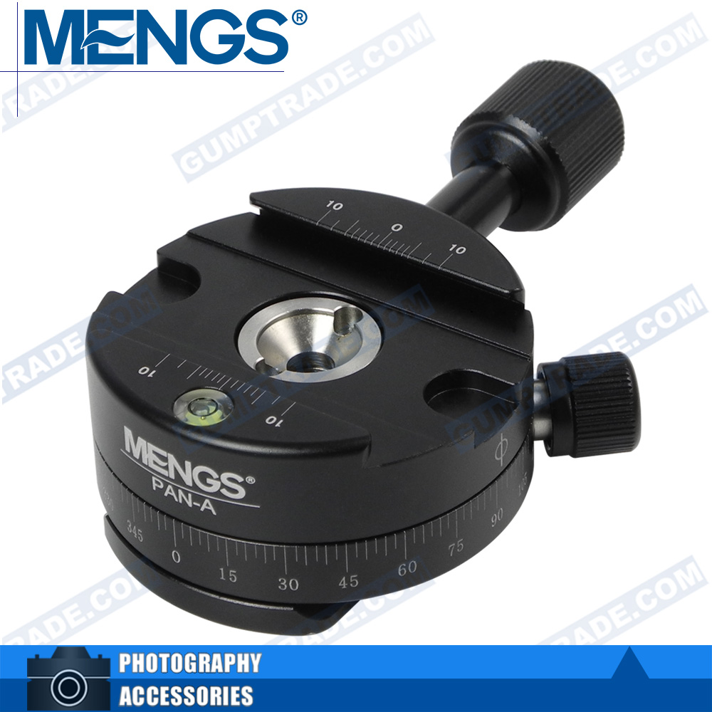 MENGS PAN-A 铝合金360旋转底座阿卡雅佳快装板夹座全景云台相机
