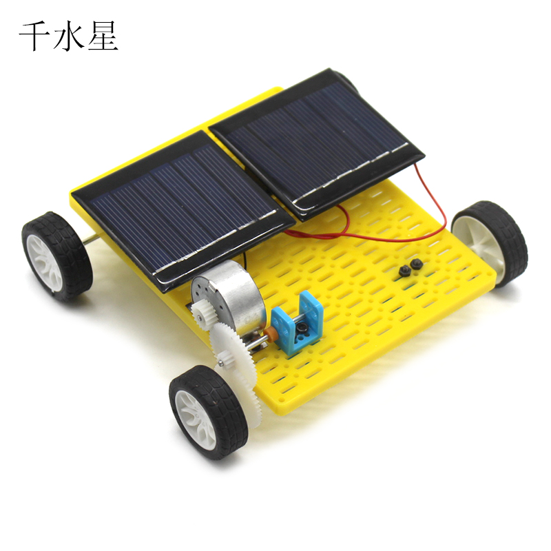 双电池板太阳能光伏发电创客教学用品火星车小汽车星际登陆车模型