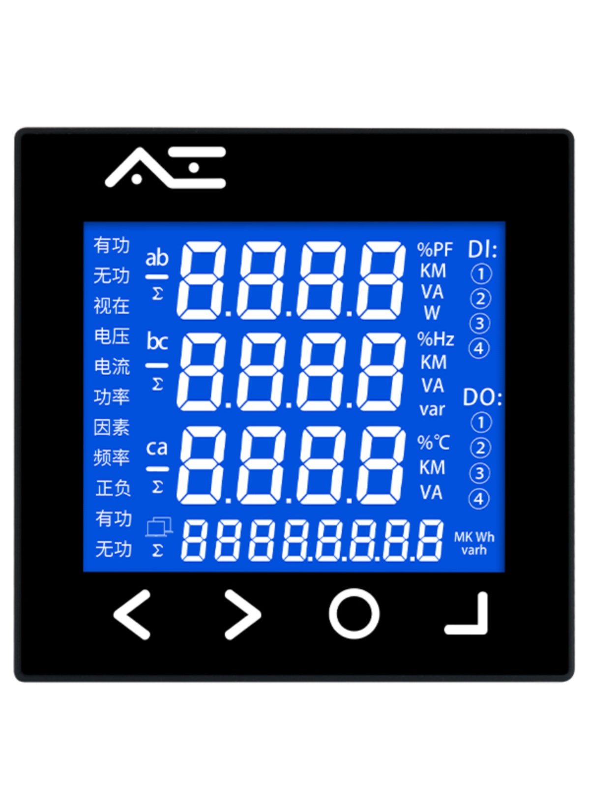 三相液晶多功能电力仪表 智能数显电流电压功率有功电能计量表485
