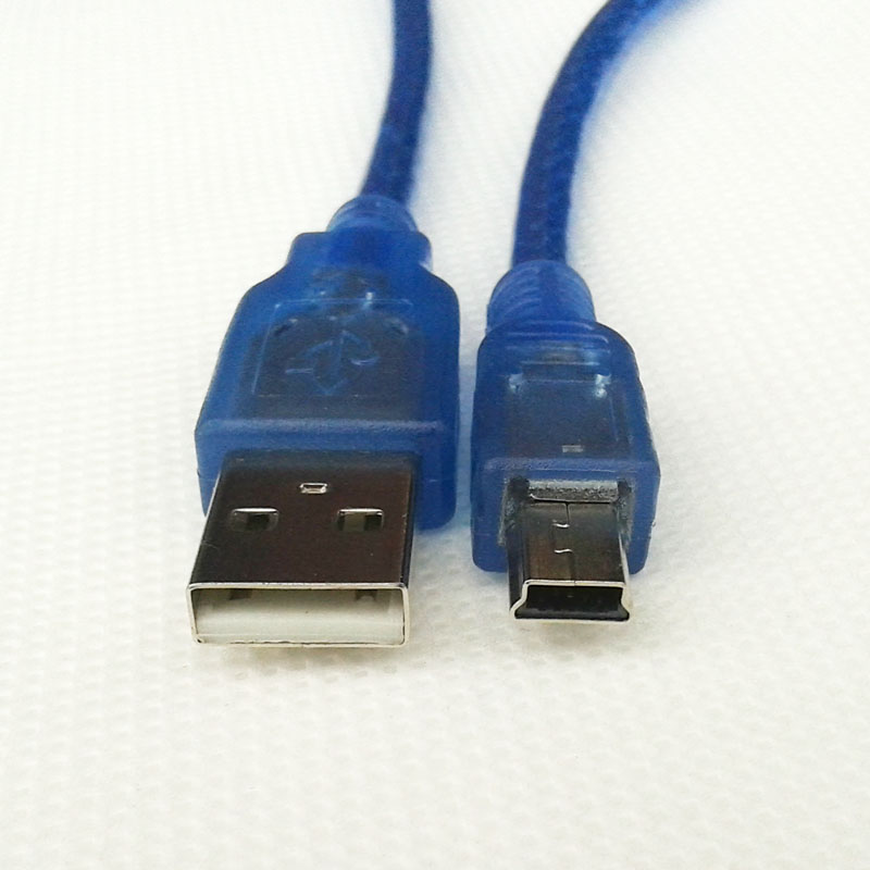 USB转Mini 5P梯形充电数据线 电脑MP3 MP4通用5针T型接口连接线