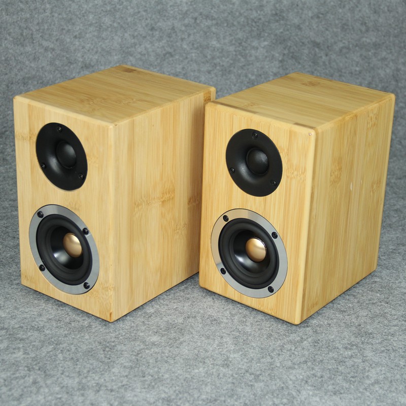 被动音箱实木3h寸3.5寸发烧级重低音音响木质音箱家用客厅桌面音